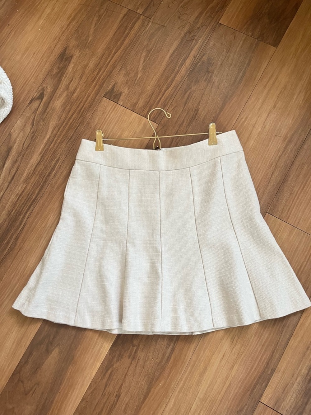 Banana Republic Paris minimalist neutral tweed mini skirt size 12‎